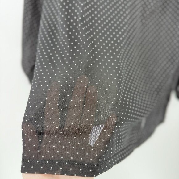 The Limited Women’s Black Swiss Dot Sheer Mesh Blouse Size L Career Office - Picture 5 of 10